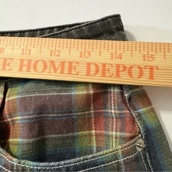 Too Punk, Current Mood by Dolls Kill Multicolor Plaid and Black Splattered Jeans - Picture 7 of 12